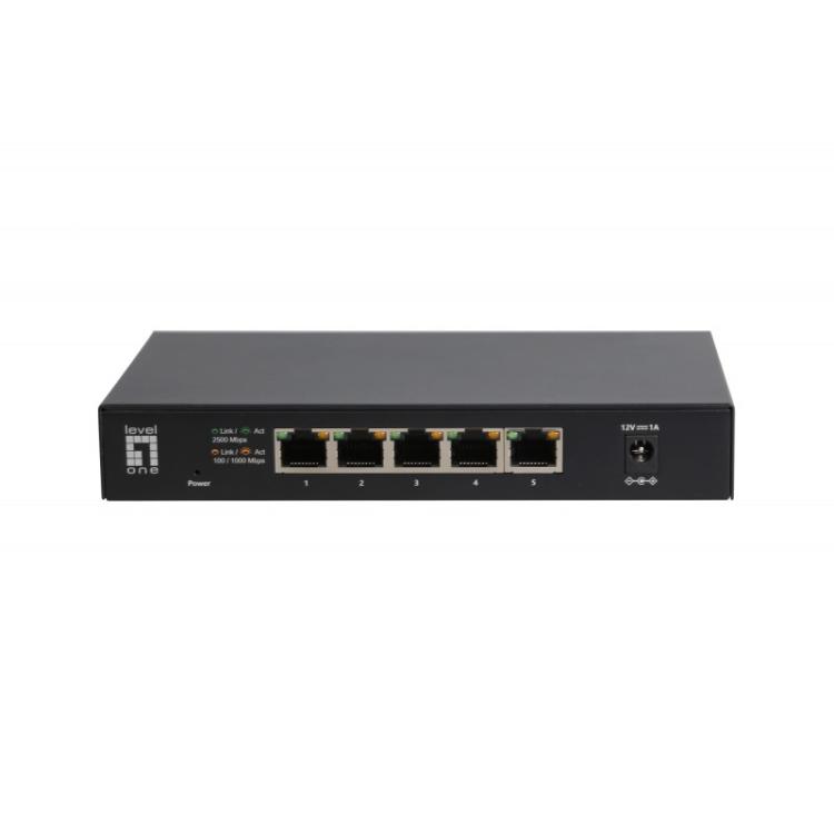 LevelOne - GEU-0525 switch No administrado 2.5G Ethernet (100/1000/2500) Negro