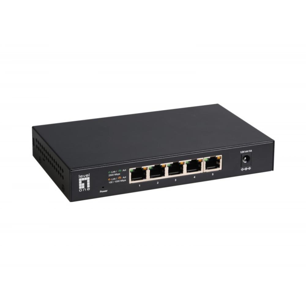LevelOne - GEU-0525 switch No administrado 2.5G Ethernet (100/1000/2500) Negro