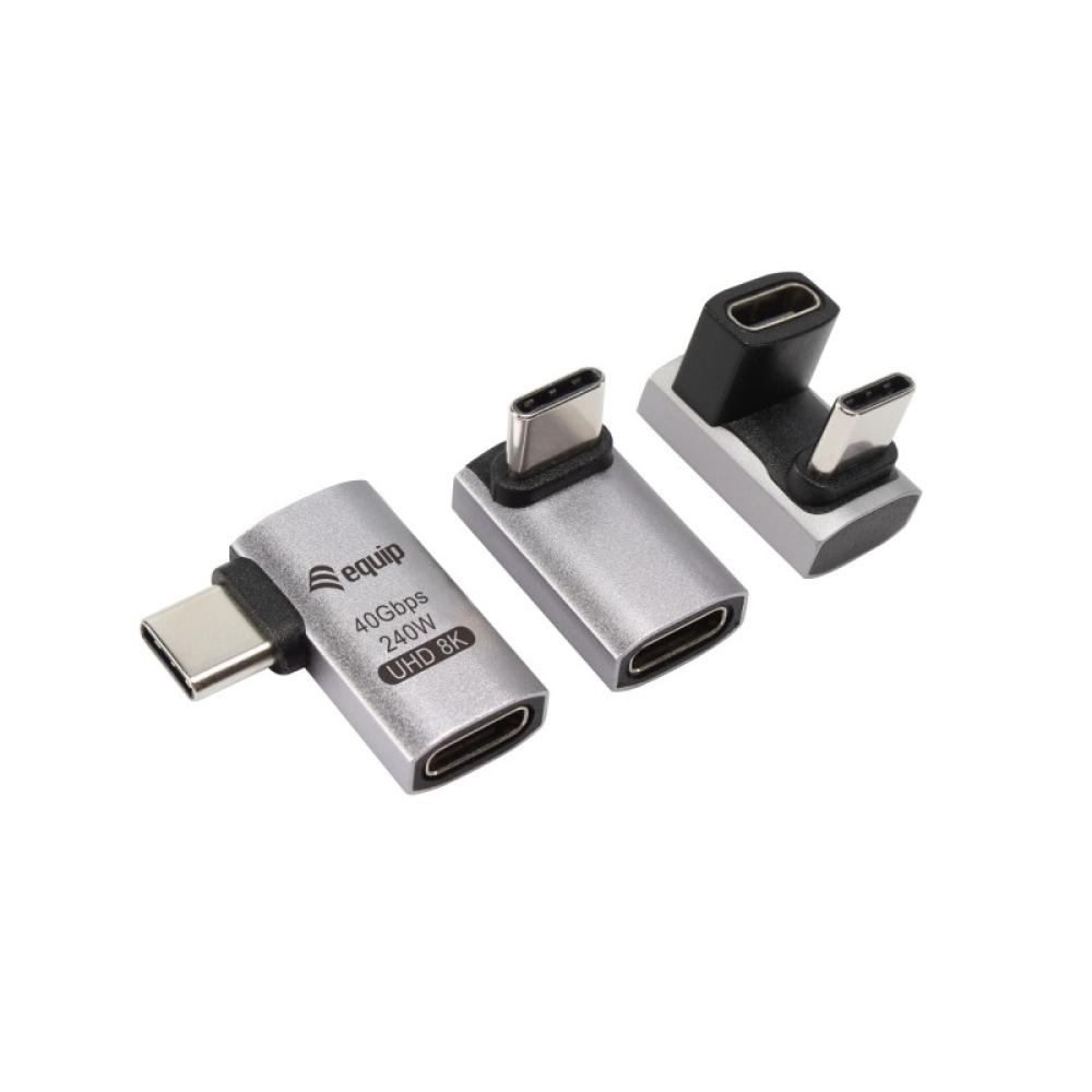 Equip - Adaptador USB 4 C a C, 40Gbps, PD 240W, paquete de 3