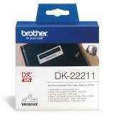 Brother - DK-22211 cinta para impresora de etiquetas Negro sobre blanco