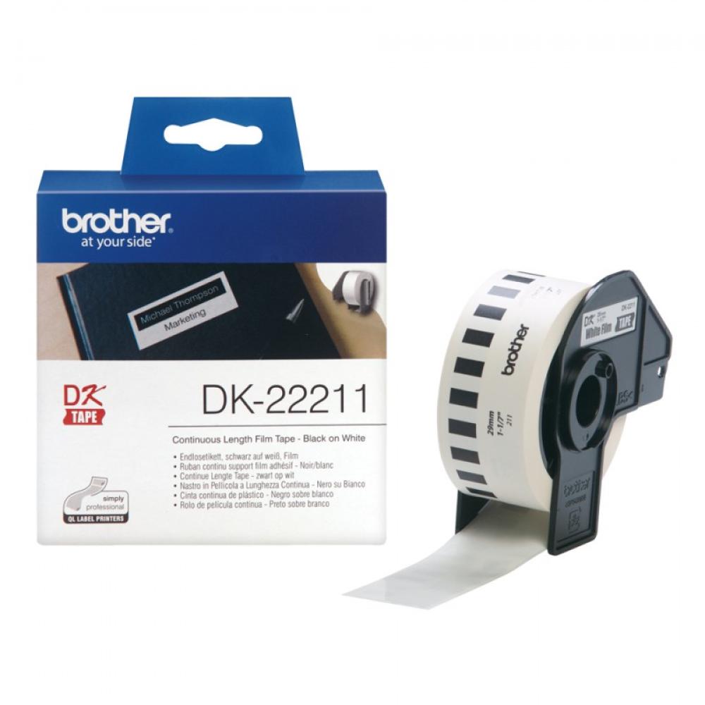 Brother - DK-22211 cinta para impresora de etiquetas Negro sobre blanco