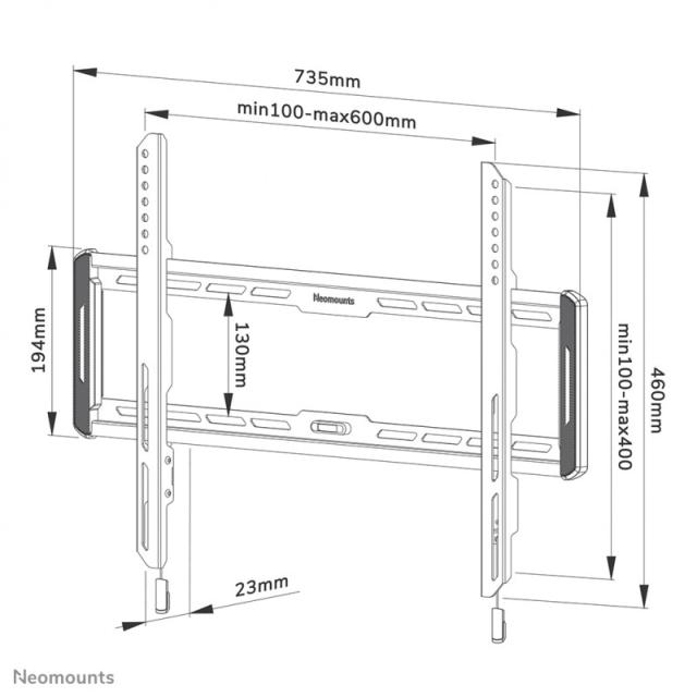 Neomounts - WL30-550BL16 Soporte de pared para TV 42-86" - ultra plano - fácil montaje