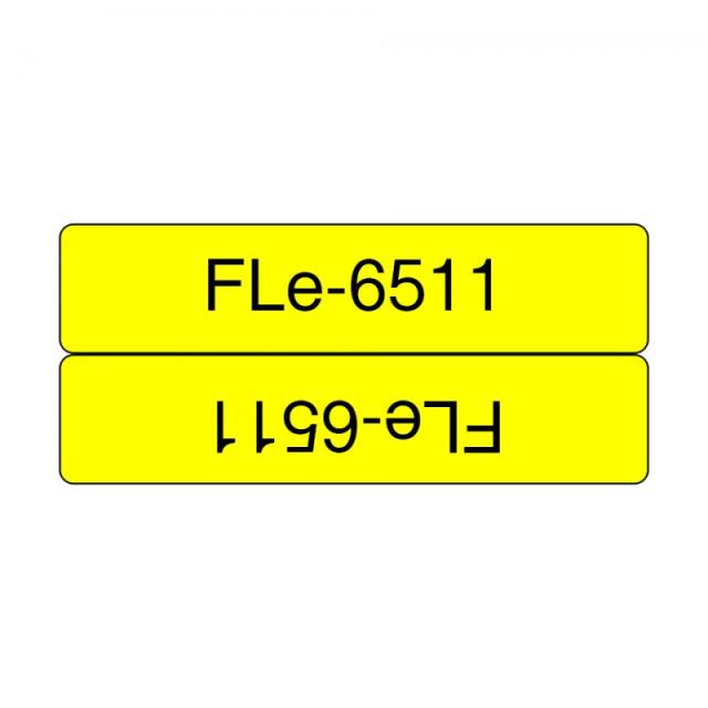 Brother - FLE-6511 cinta para impresora de etiquetas Negro sobre amarillo