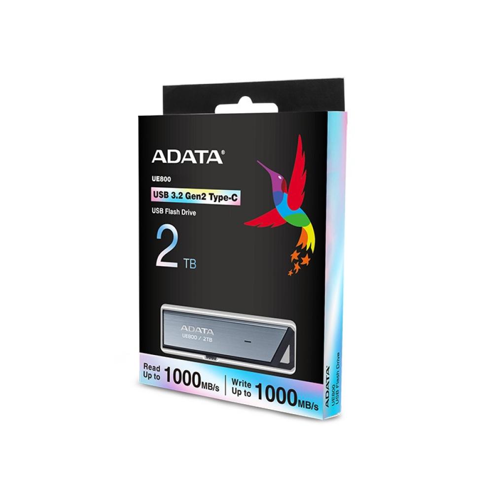 ADATA - AELI-UE800-2T-CSG unidad flash USB 2 TB USB Tipo C 3.2 Gen 2 (3.1 Gen 2) Plata