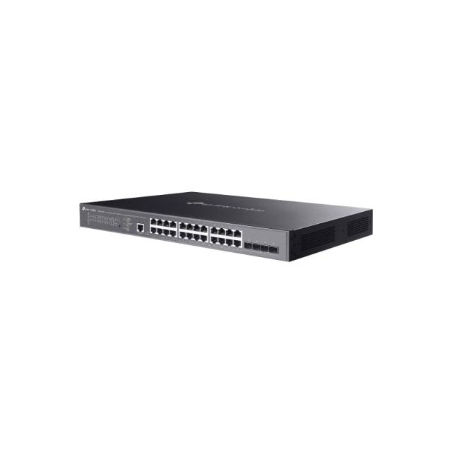 TP-Link - Omada SG3428XMPP switch Gestionado L2+ Gigabit Ethernet (10/100/1000) Energía sobre Ethernet (PoE) 1U Negro