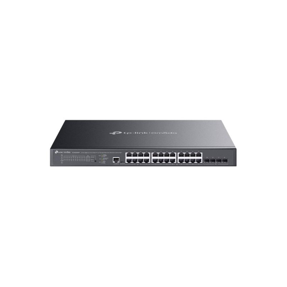 TP-Link - Omada SG3428XMPP switch Gestionado L2+ Gigabit Ethernet (10/100/1000) Energía sobre Ethernet (PoE) 1U Negro
