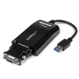 StarTech.com - Cable Adaptador USB 3.0 a DVI / VGA - 2048x1152 - Adaptador Gráfico Externo de Vídeo - Convertidor Externo de Víd