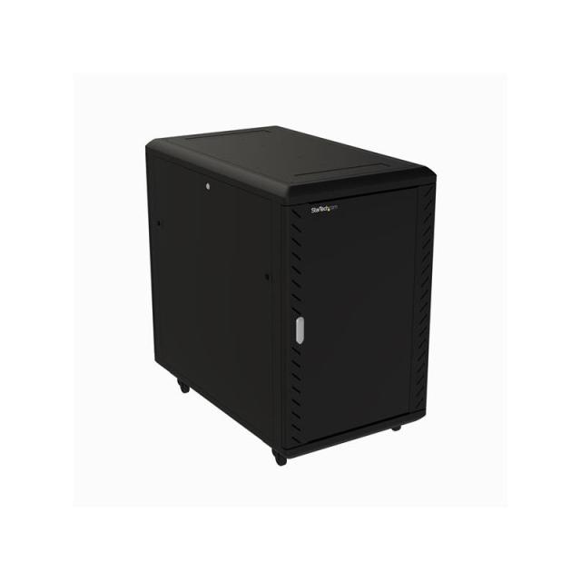 StarTech.com - Armario Rack para Servidores 18U 19" 4 Columnas - Rack de Servidores con Cerradura y Seguro - Rack co - RK1836BKF
