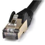 StarTech.com - Cable 10m Ethernet CAT6a - Cable de Red de 10 Gigabits Blindado Snagless RJ45 PoE de 100W - Latigui - 6ASPAT10MBK