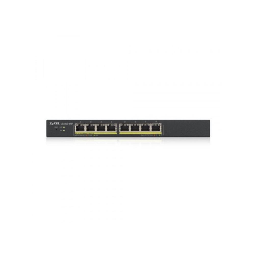 Zyxel - GS1900-8HP v3 PoE Gestionado L2 Gigabit Ethernet (10/100/1000) Energía sobre Ethernet (PoE) Negro