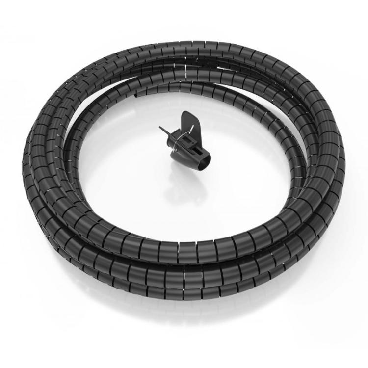 AISENS - Organizador de cable en espiral 25mm, Negro, 6.0m