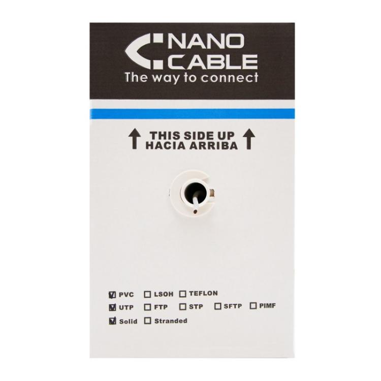 Nanocable - 10.20.0504-EXT-BK cable de red Negro 305 m Cat6 U/UTP (UTP)