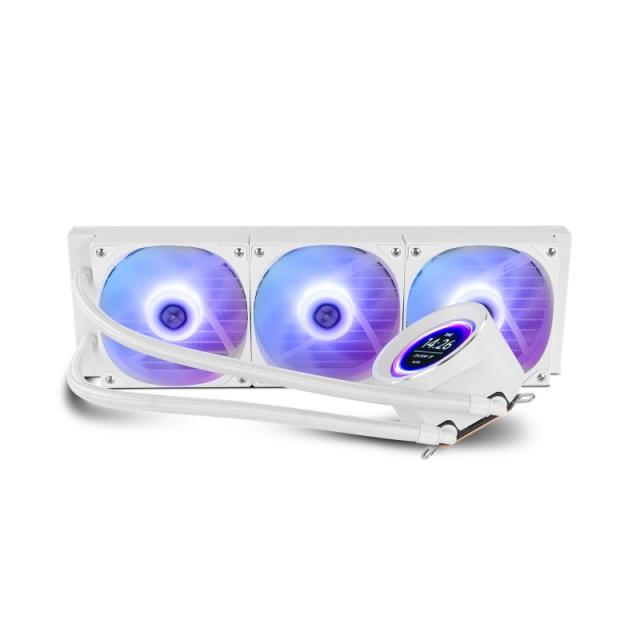 NOX - Hummer X-360 LCD Procesador Refrigerador de aire 12 cm Blanco 1 pieza(s)