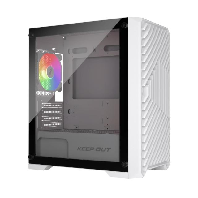 KeepOut - XC-220W GLASS carcasa de ordenador Blanco