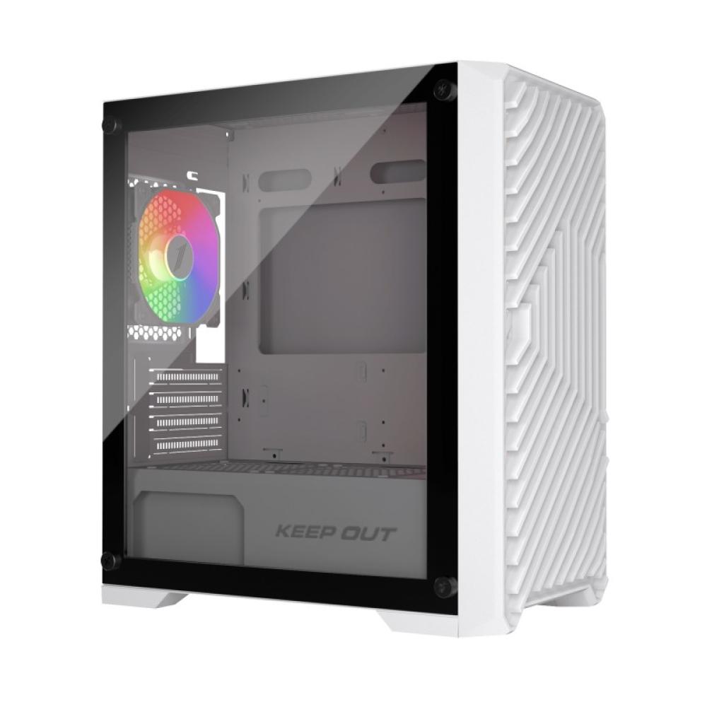 KeepOut - XC-220W GLASS carcasa de ordenador Blanco