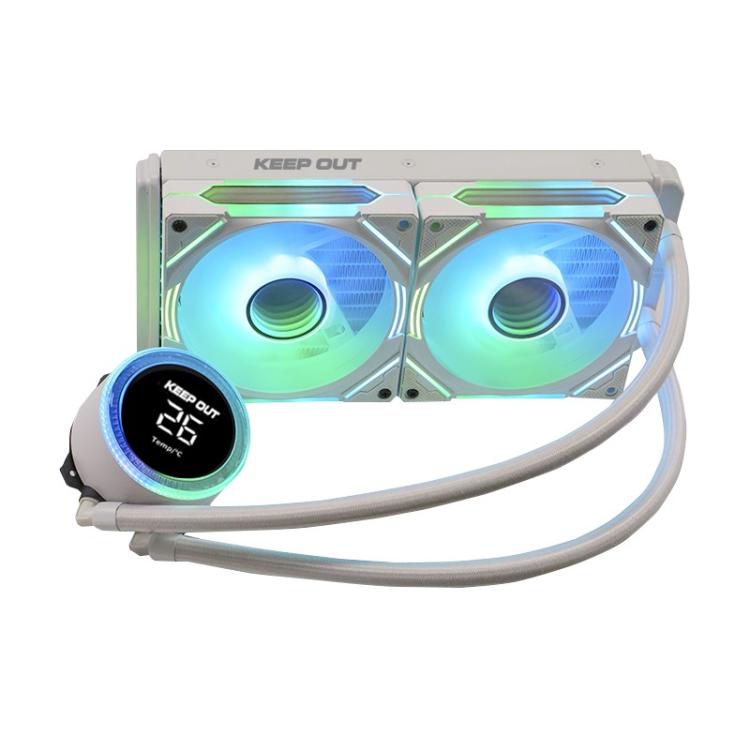 KeepOut - XWC-240 PRO Procesador Kit de refrigeración líquida 12 cm Blanco
