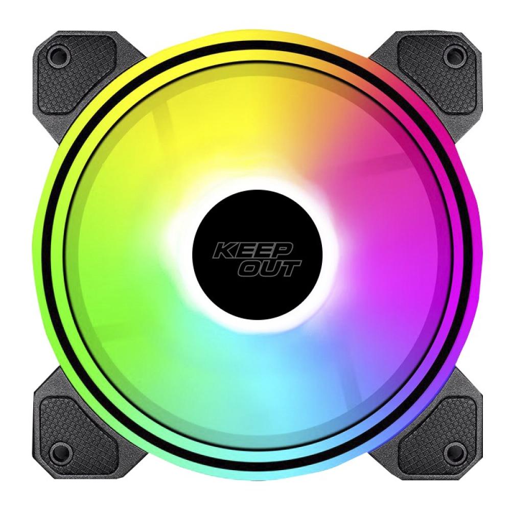 KeepOut - XFC-120DR sistema de refrigeración para ordenador Carcasa del ordenador Ventilador 12 cm Negro