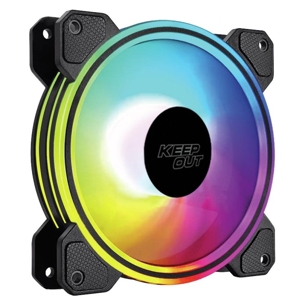 KeepOut - XFC-120DR sistema de refrigeración para ordenador Carcasa del ordenador Ventilador 12 cm Negro