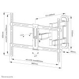 Neomounts - WL40-550BL16 Soporte de pared para TV 40-65" - movimiento completo - fácil montaje