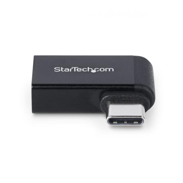 StarTech.com - Adaptador Acodado USB-C a USB-A - USB Tipo C - Conversor Compacto USB Tipo C Macho a USB Hembra - Carcasa de Meta