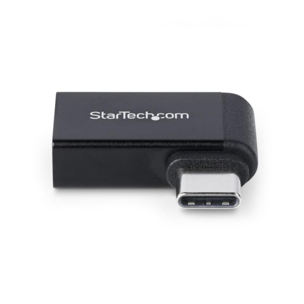 StarTech.com - Adaptador Acodado USB-C a USB-A - USB Tipo C - Conversor Compacto USB Tipo C Macho a USB Hembra - Carcasa de Meta