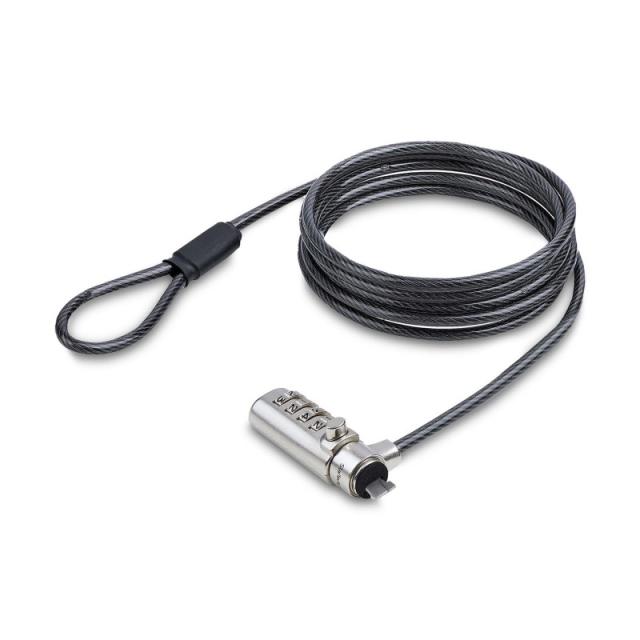 StarTech.com - Cable de Seguridad Delgado de Portátil Compatible con K-Slot de 1,5m - Cable Antirrobo para Portátil con Candado