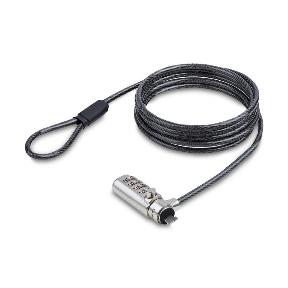 StarTech.com - Cable de Seguridad Delgado de Portátil Compatible con K-Slot de 1,5m - Cable Antirrobo para Portátil con Candado
