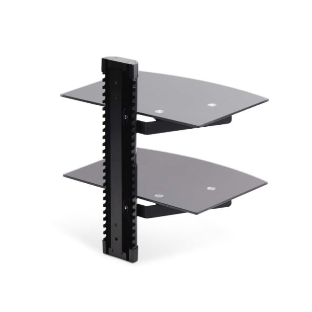 StarTech.com - 2B-WALL-MOUNT-SHELF estante para equipo av Negro Vidrio