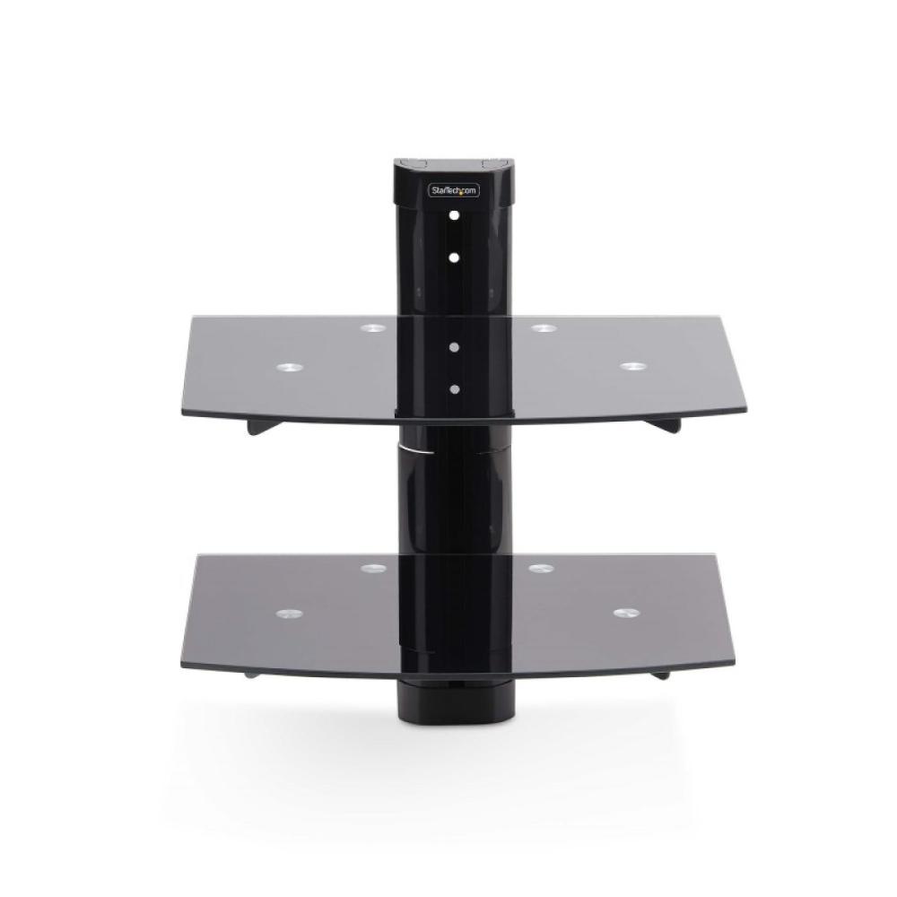 StarTech.com - 2B-WALL-MOUNT-SHELF estante para equipo av Negro Vidrio