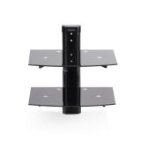 StarTech.com - 2B-WALL-MOUNT-SHELF estante para equipo av Negro Vidrio