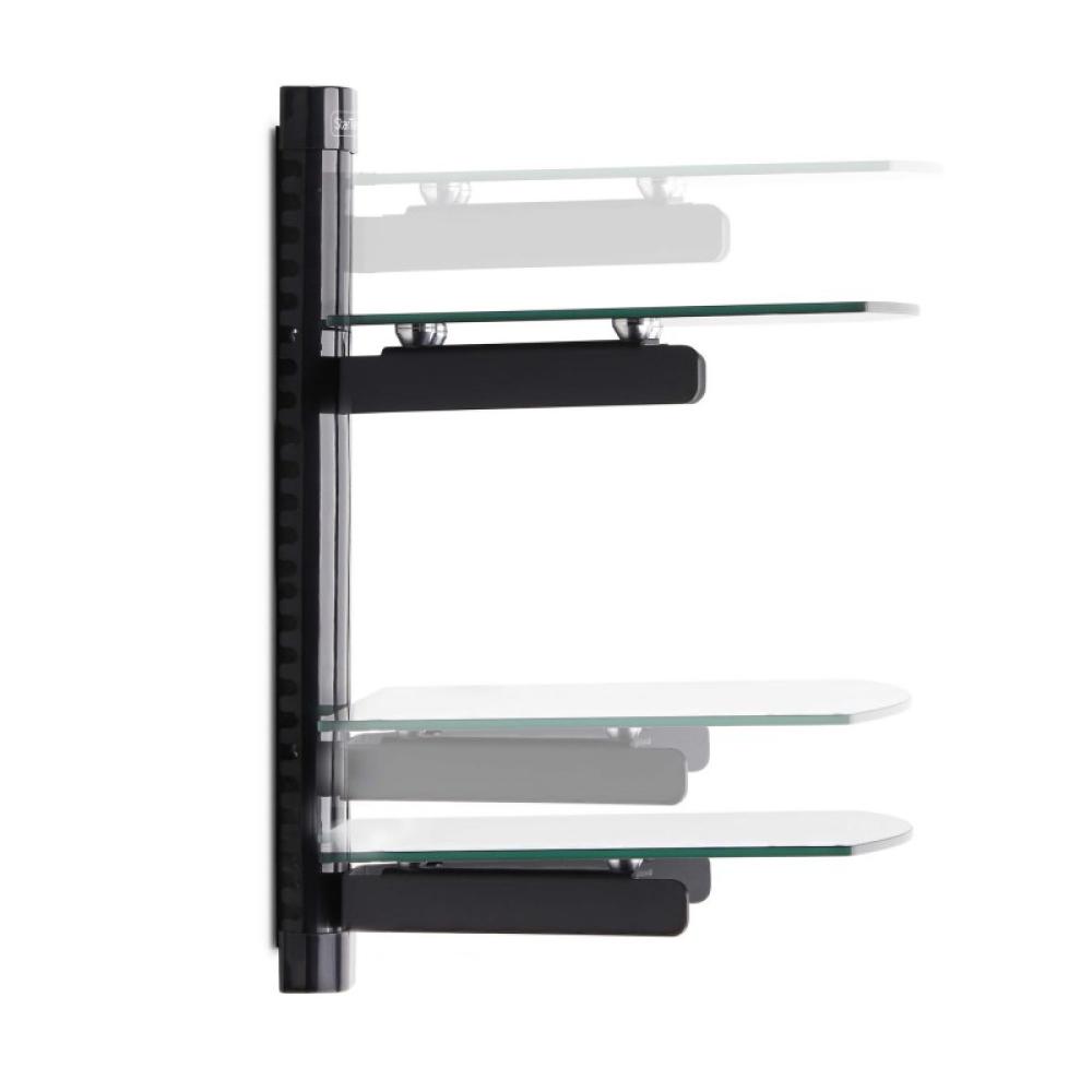 StarTech.com - 2B-WALL-MOUNT-SHELF estante para equipo av Negro Vidrio