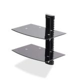 StarTech.com - 2B-WALL-MOUNT-SHELF estante para equipo av Negro Vidrio