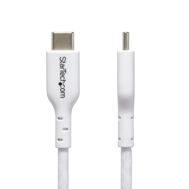 StarTech.com - Cable de Carga USB-C Blanco de 1m - Cable UCB Tipo C de Carga para Ordenador Portátil - PD de 60W 3A - Cable de T