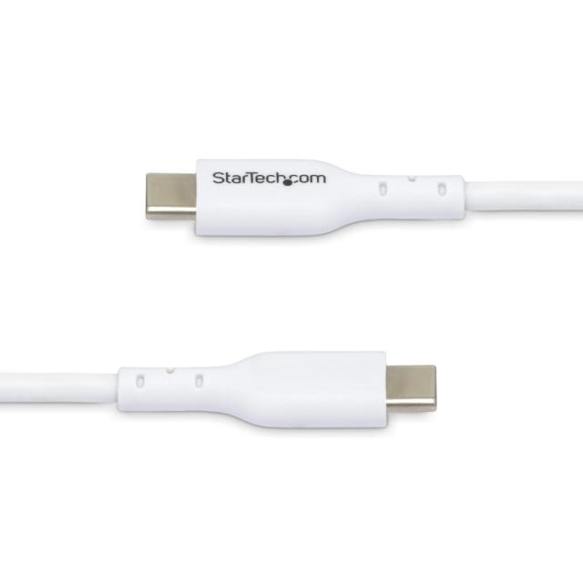 StarTech.com - Cable de Carga USB-C Blanco de 1m - Cable UCB Tipo C de Carga para Ordenador Portátil - PD de 60W 3A - Cable de T