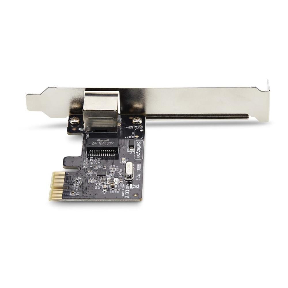 StarTech.com - Tarjeta de Red PCI Express de 1 Puerto Gigabit - Adaptador Ethernet PCIe RJ45 - 10/100/1000Mbps - Tarjeta LAN - R