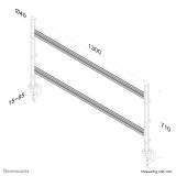Neomounts - FPMA-DTB200 Carril para soporte de sobremesa multi pantalla 10-24"