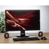 Hama - Altavoces para Ordenador, con conexión USB A y jack 3,5mm, potentes y ligeros, color negro.