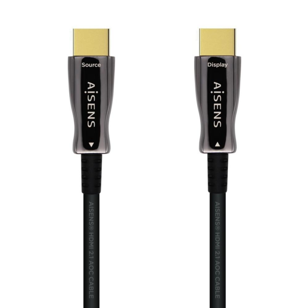 AISENS - Cable HDMI V2.1 AOC Ultra Alta Velocidad / HEC 8k@60Hz 4k@120Hz 4:4:4 48Gbps, A/M-A/M, Negro, 10m