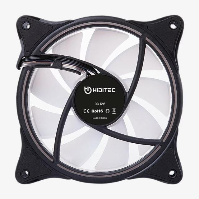 Hiditec - N18 ARGB Carcasa del ordenador Ventilador 12 cm Negro