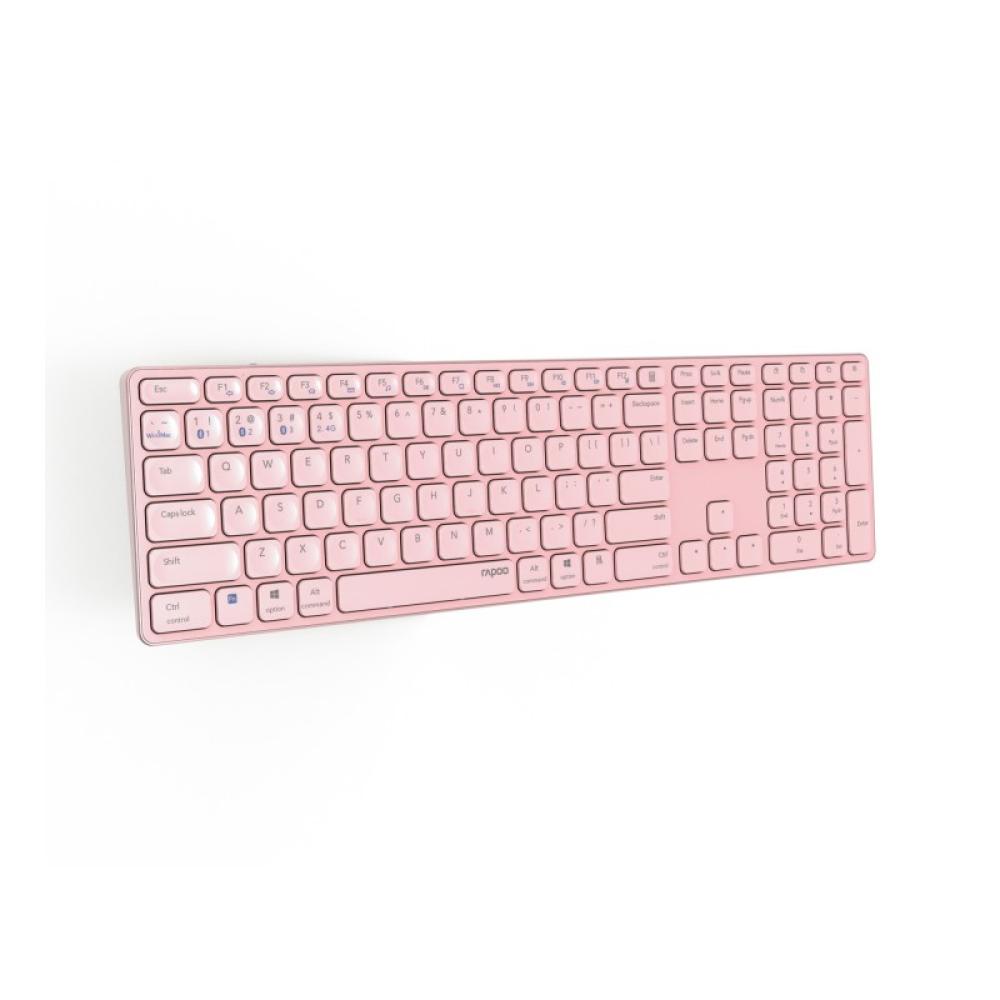 Rapoo - E9800M teclado Universal Bluetooth QWERTY Rosa