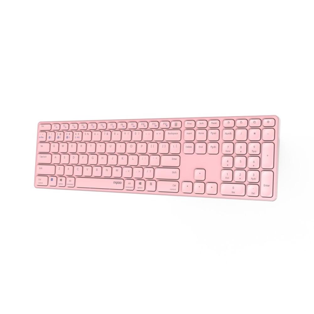 Rapoo - E9800M teclado Universal Bluetooth QWERTY Rosa