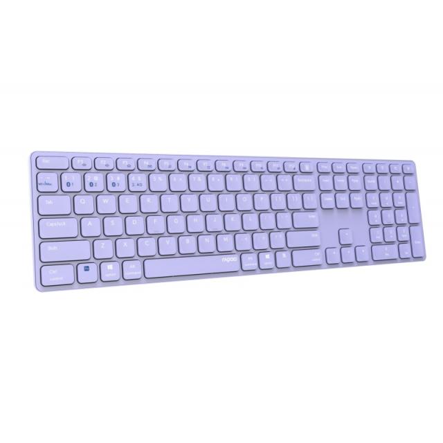 Rapoo - E9800M teclado Universal Bluetooth QWERTY Púrpura