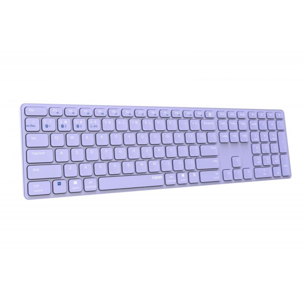 Rapoo - E9800M teclado Universal Bluetooth QWERTY Púrpura