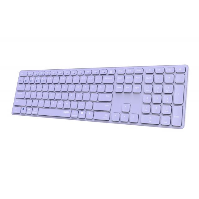 Rapoo - E9800M teclado Universal Bluetooth QWERTY Púrpura