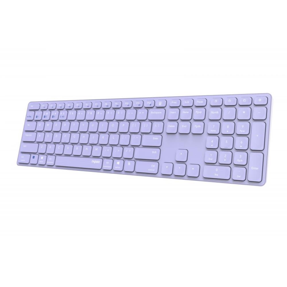 Rapoo - E9800M teclado Universal Bluetooth QWERTY Púrpura