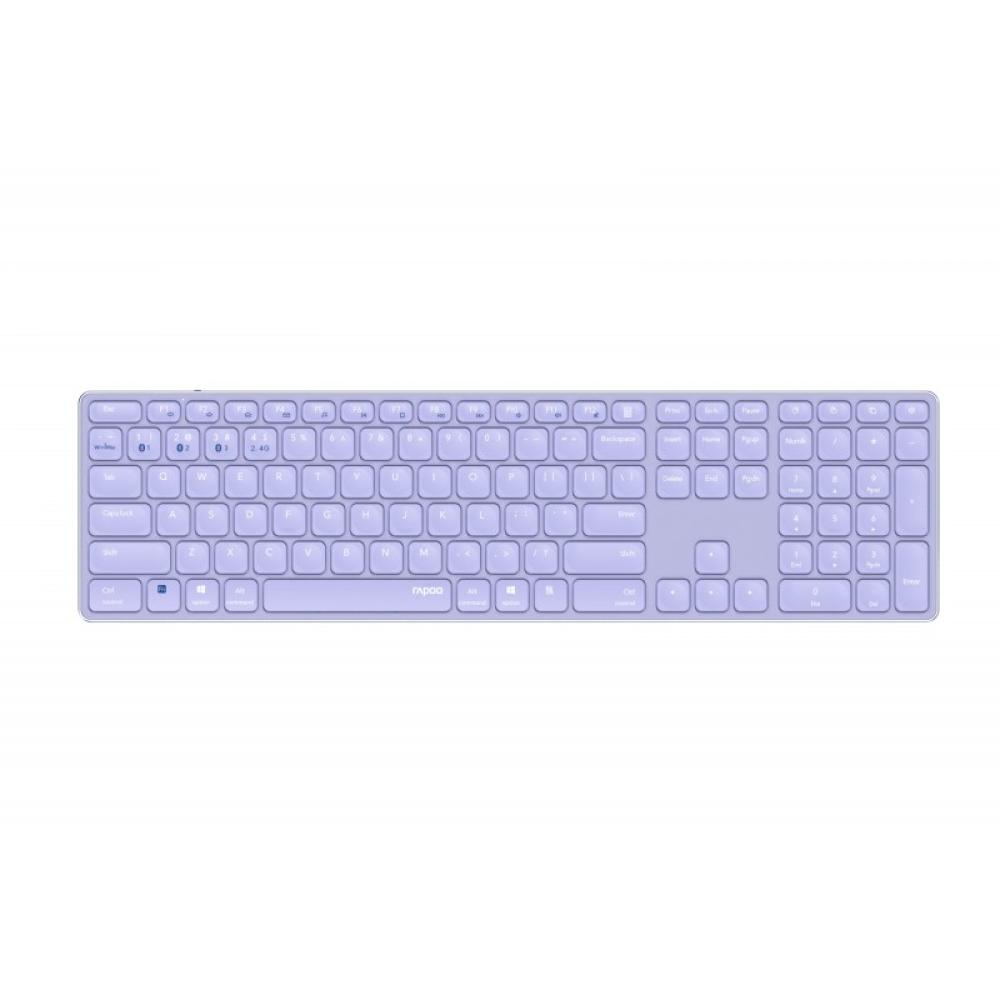 Rapoo - E9800M teclado Universal Bluetooth QWERTY Púrpura