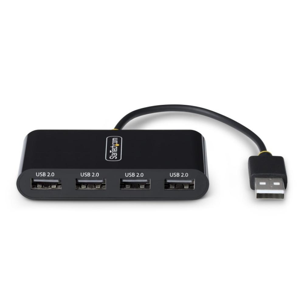 StarTech.com - Hub USB 2.0 de 4 Puertos - Ladrón USB Alimentado por el Bus - 480Mbps - Hub Portátil Externo USB - Multiplicador