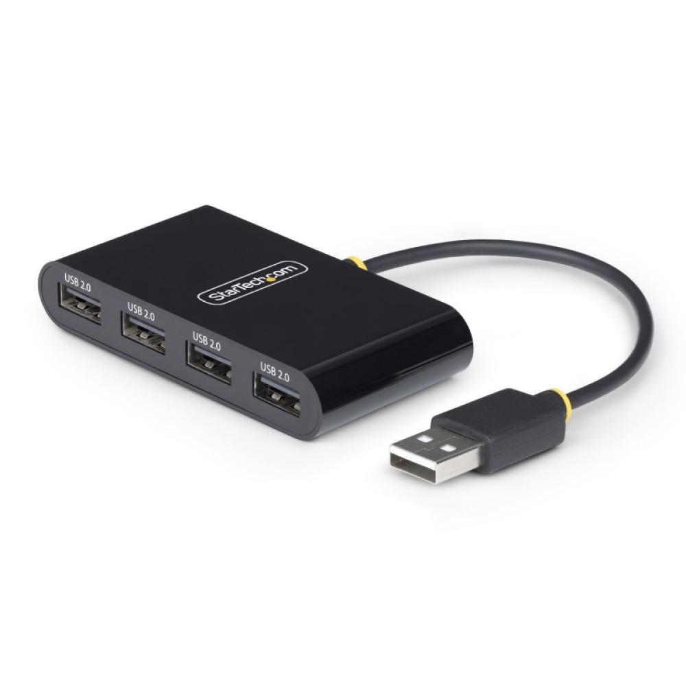 StarTech.com - Hub USB 2.0 de 4 Puertos - Ladrón USB Alimentado por el Bus - 480Mbps - Hub Portátil Externo USB - Multiplicador