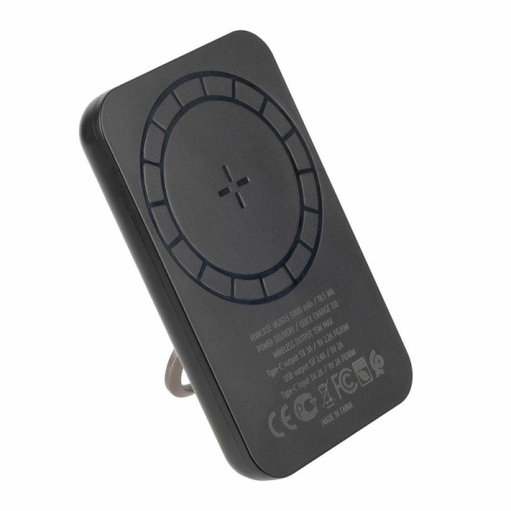 Rivacase - VA2603 batería externa Polímero de litio 5000 mAh Cargador inalámbrico Negro