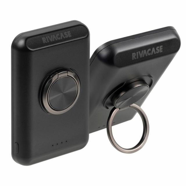 Rivacase - VA2603 batería externa Polímero de litio 5000 mAh Cargador inalámbrico Negro